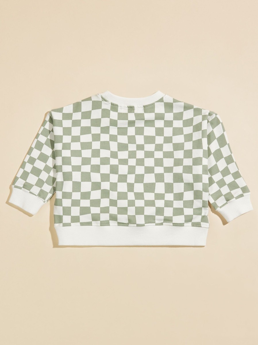 Toddler 2T-5T Tullabee | Avery Checkered Sweatshirt