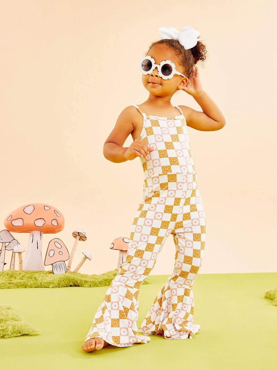 Toddler 2T-5T Tullabee | Retro Smiley Toddler Jumpsuit