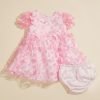 Baby 0-24M Tullabee | Bethany Butterfly Baby Dress And Bloomer Set