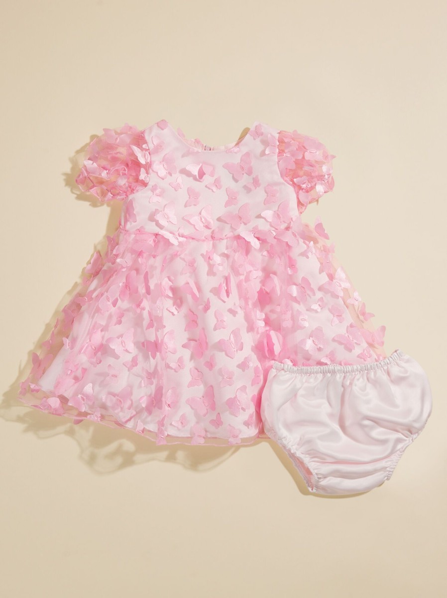 Baby 0-24M Tullabee | Bethany Butterfly Baby Dress And Bloomer Set