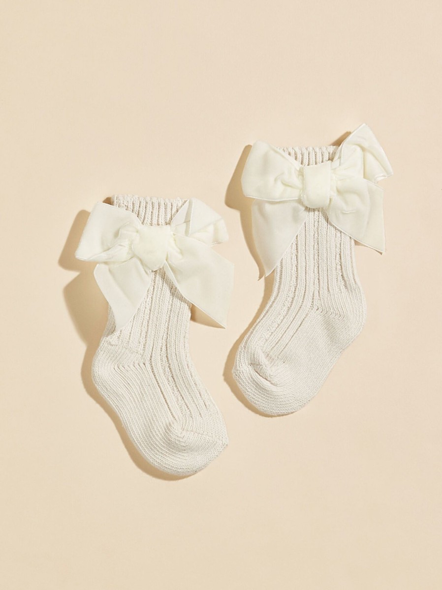 Accessories Tullabee | Knit Bow Socks