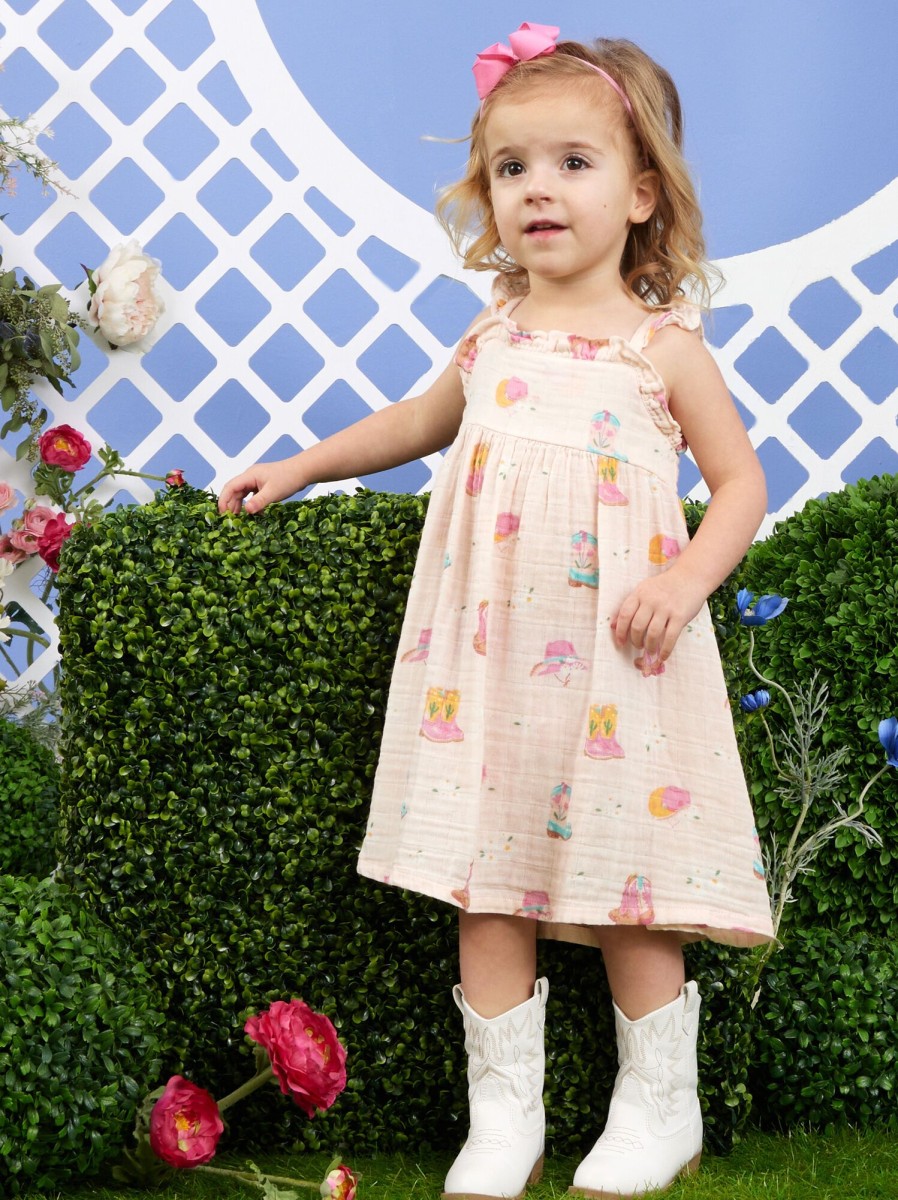 Toddler 2T-5T Tullabee | Coastal Cowgirl Ruffle Dress