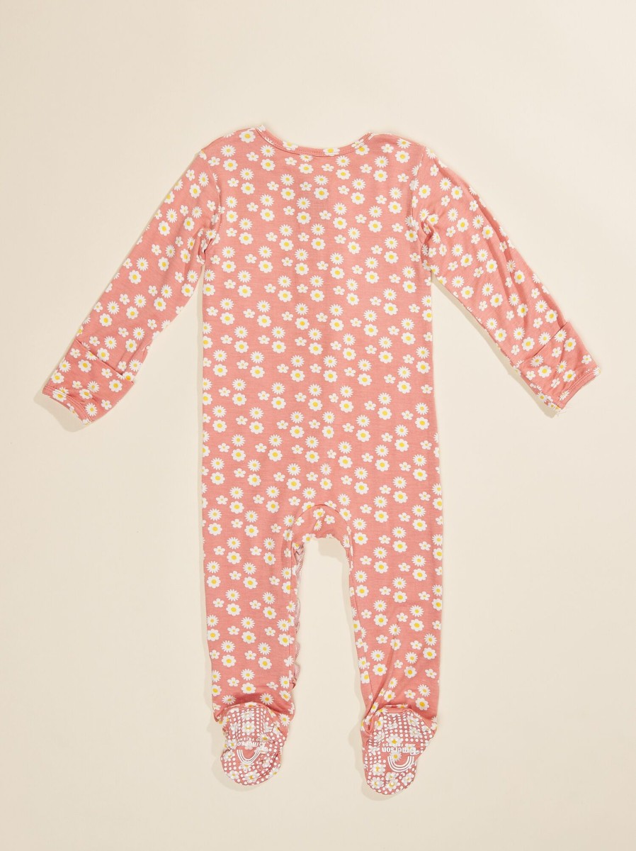 Baby 0-24M Tullabee | Rose Daisy Ruffle Footed Sleeper