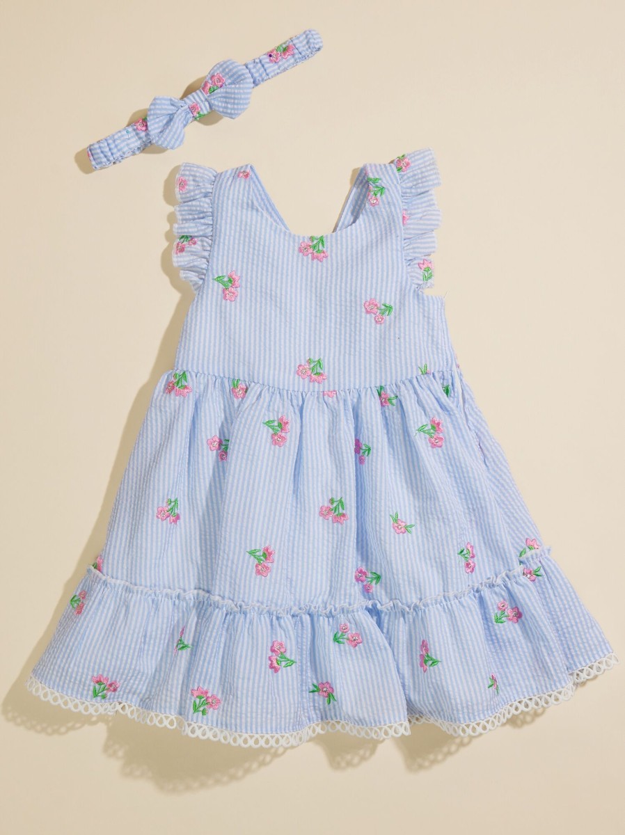 Toddler 2T-5T Tullabee | Everlee Seersucker Dress And Bow Toddler Set