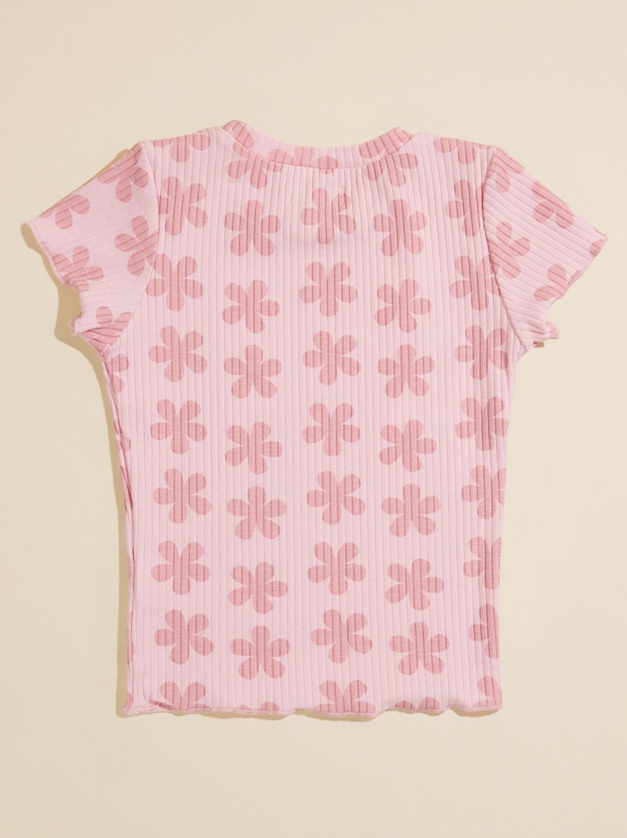 Toddler 2T-5T Tullabee | Marley Ribbed Baby Tee