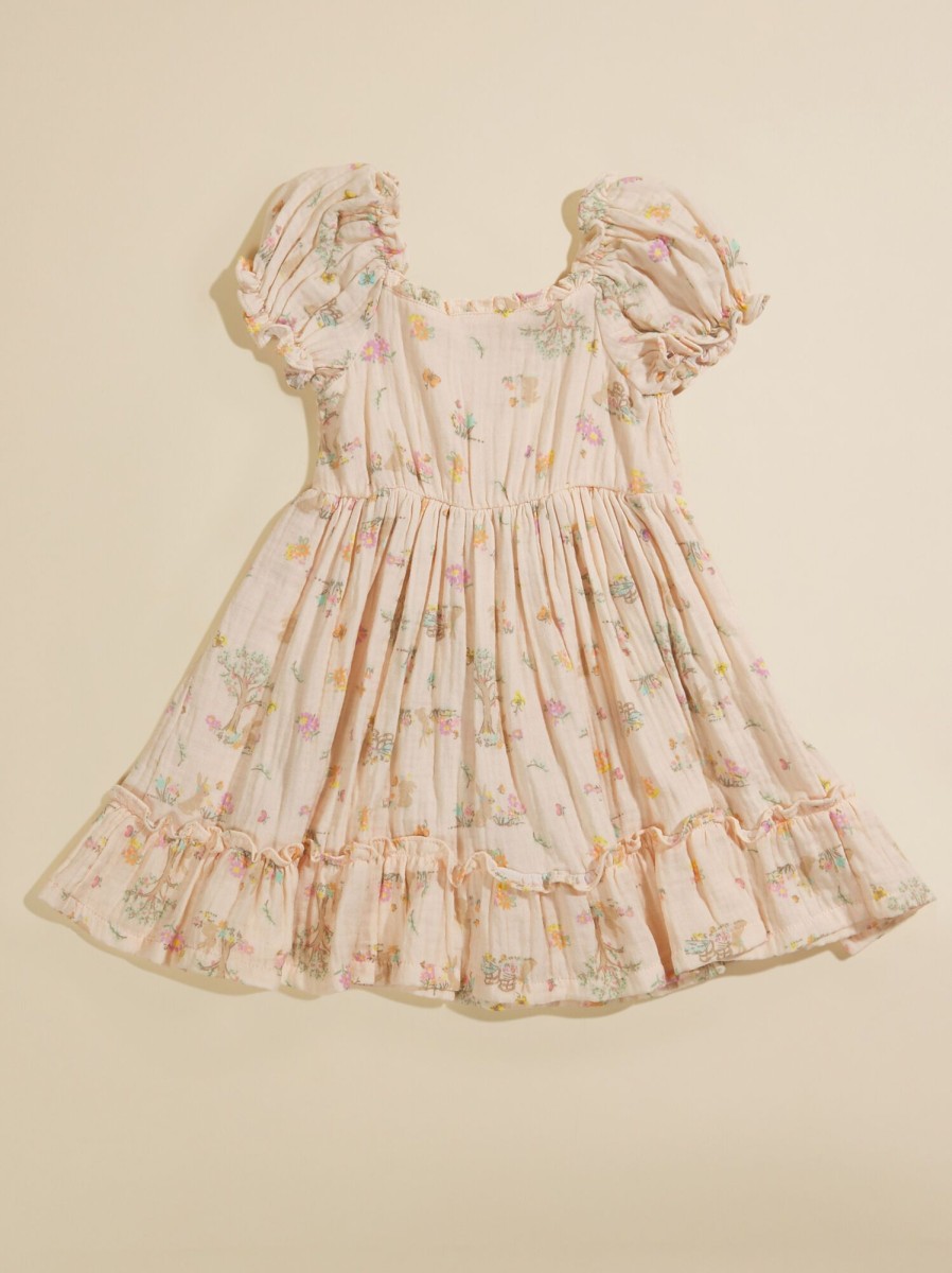 Toddler 2T-5T Tullabee | Erin Bunny Smocked Toddler Dress