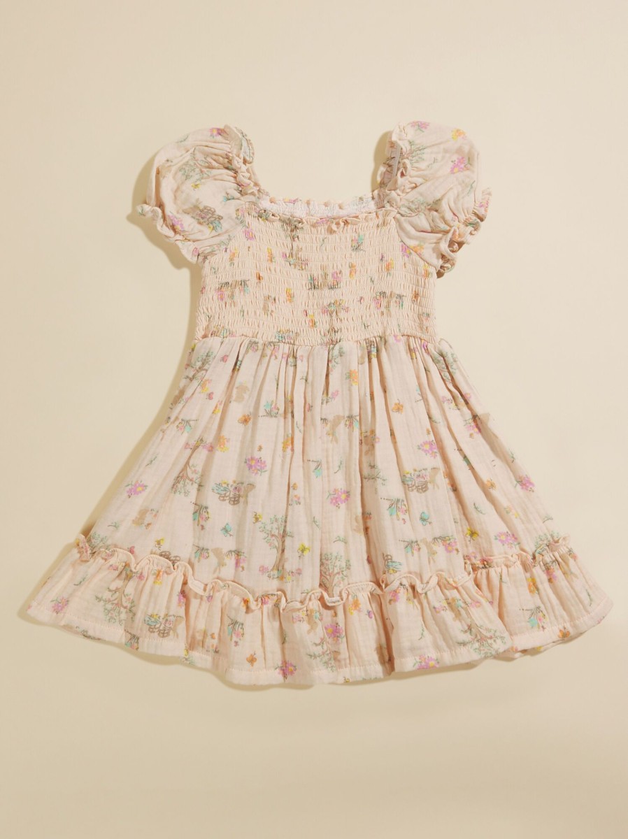 Toddler 2T-5T Tullabee | Erin Bunny Smocked Toddler Dress