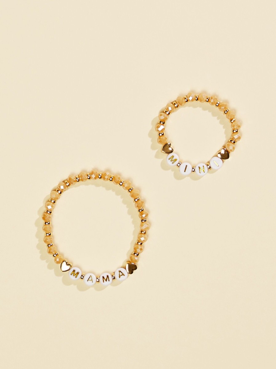 Accessories Tullabee | Mama & Mini Heart Bracelet Set