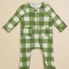 Baby 0-24M Tullabee | Jay Checkered Waffle Jumpsuit