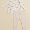 Baby 0-24M Tullabee | Dreamy Safari Top And Striped Pants Set