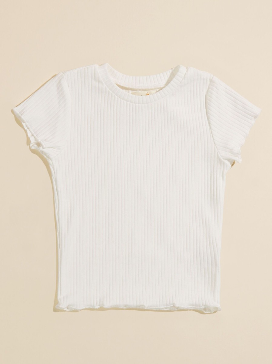 Toddler 2T-5T Tullabee | Marley Ribbed Baby Tee