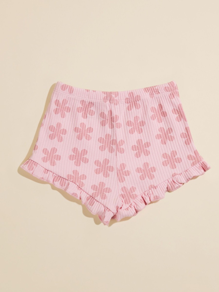 Toddler 2T-5T Tullabee | Marley Ribbed Floral Shorts