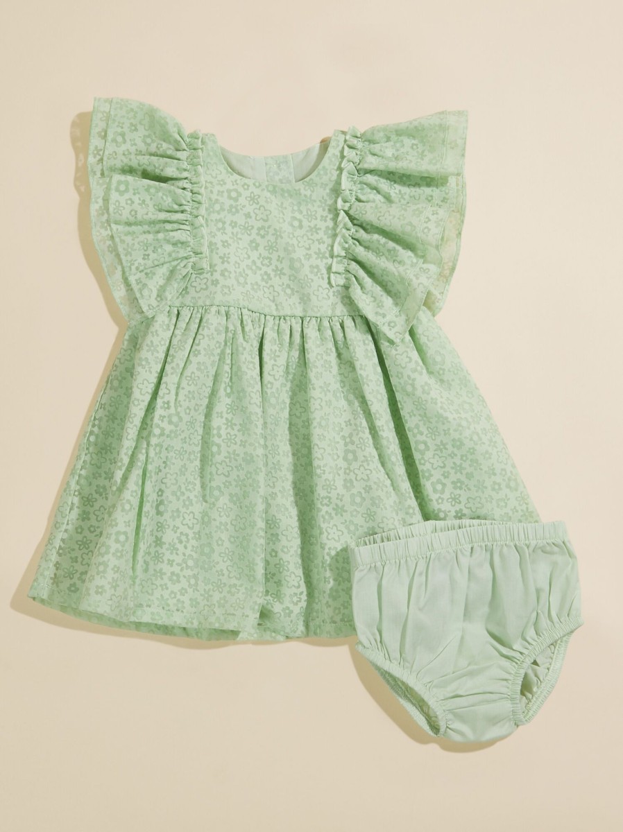 Baby 0-24M Tullabee | Faith Floral Baby Dress And Bloomer Set