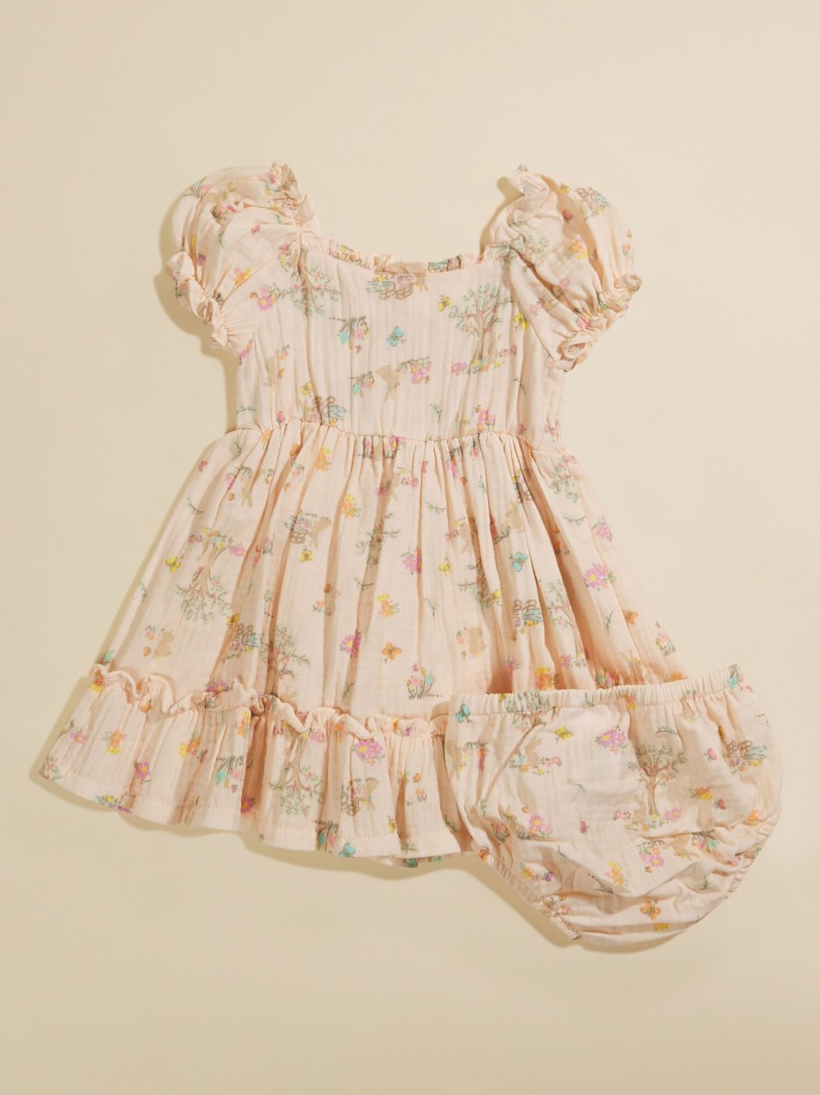 Baby 0-24M Tullabee | Erin Bunny Baby Dress And Bloomer Set