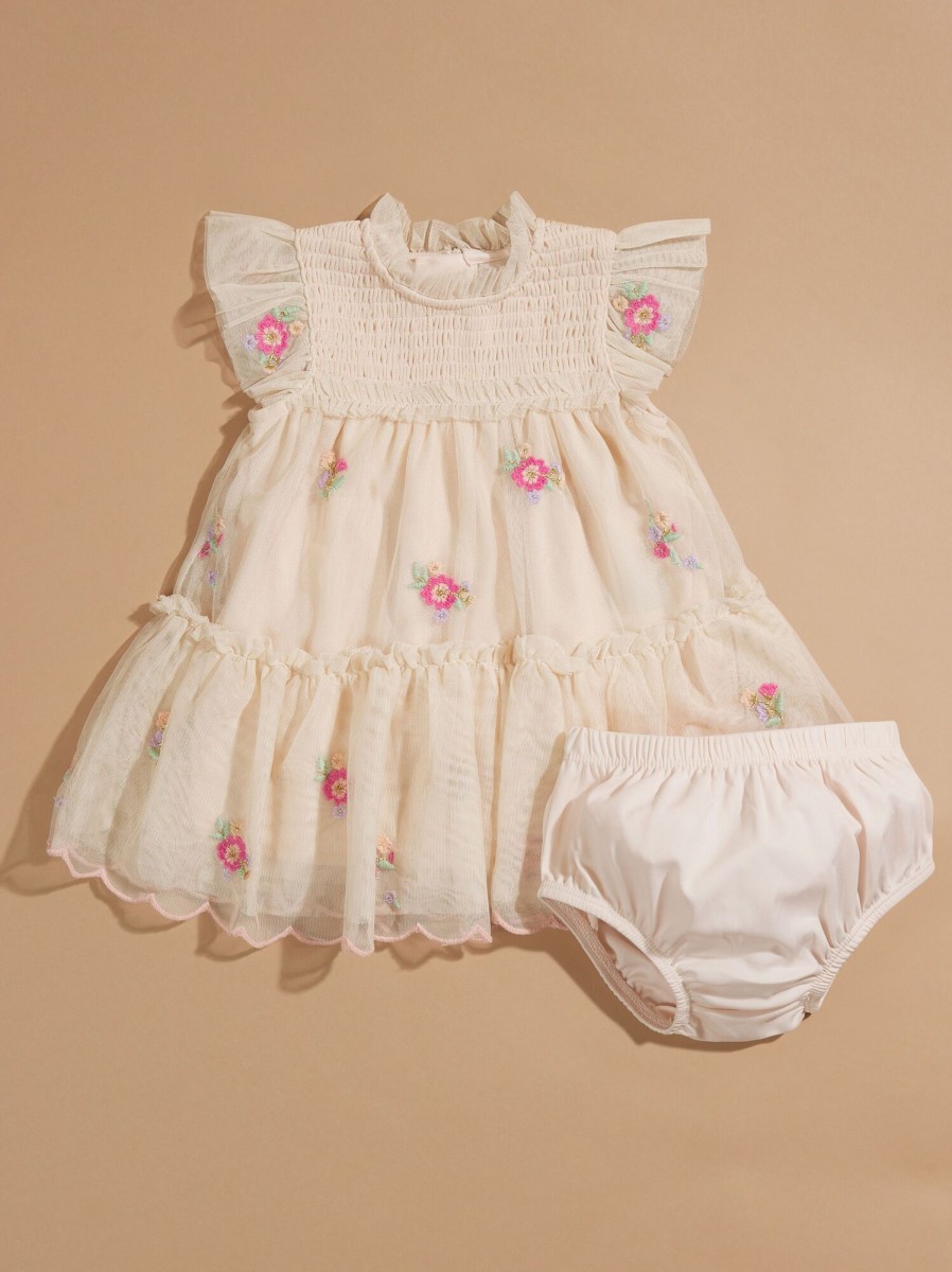 Baby 0-24M Tullabee | Amy Smocked Baby Dress And Bloomer Set