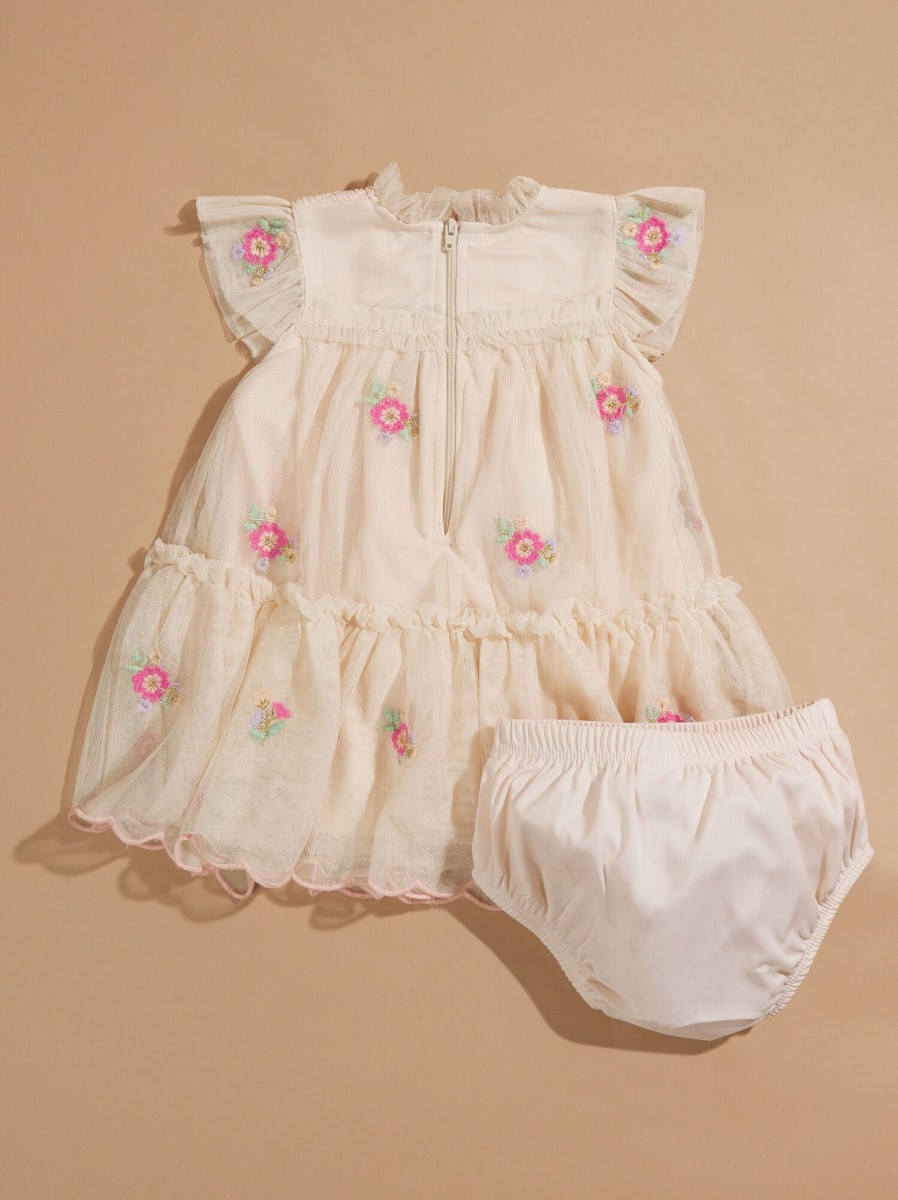 Baby 0-24M Tullabee | Amy Smocked Baby Dress And Bloomer Set