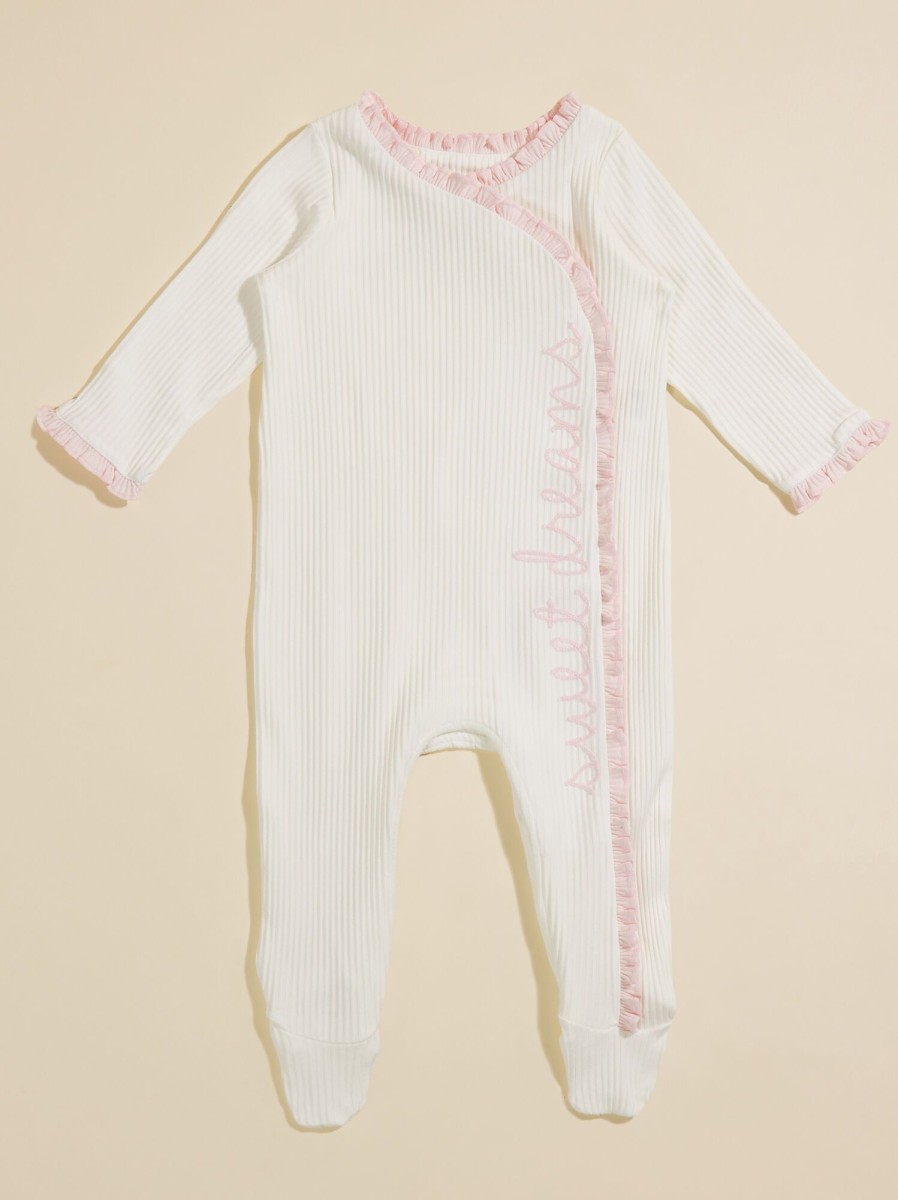 Baby 0-24M Tullabee | Sweet Dreams Ribbed Footie By Mudpie