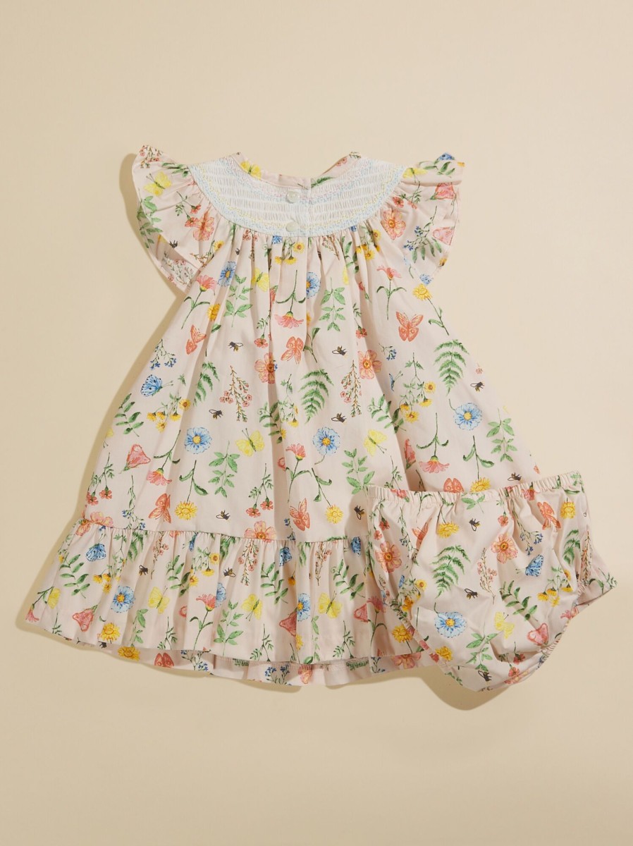 Baby 0-24M Tullabee | Ella Smocked Baby Dress And Bloomer Set