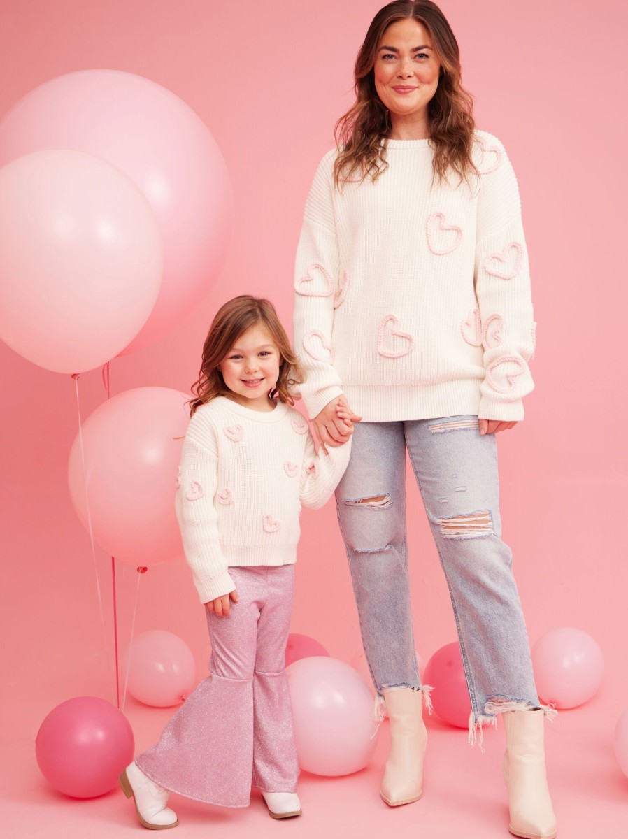 Mama & Me Tullabee | Hearts Stitch Knit Mama Sweater