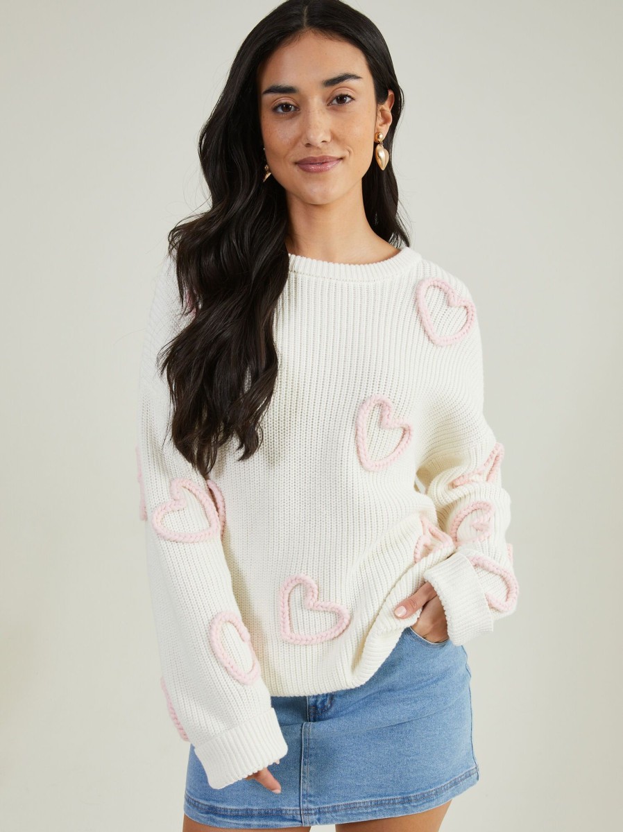 Mama & Me Tullabee | Hearts Stitch Knit Mama Sweater