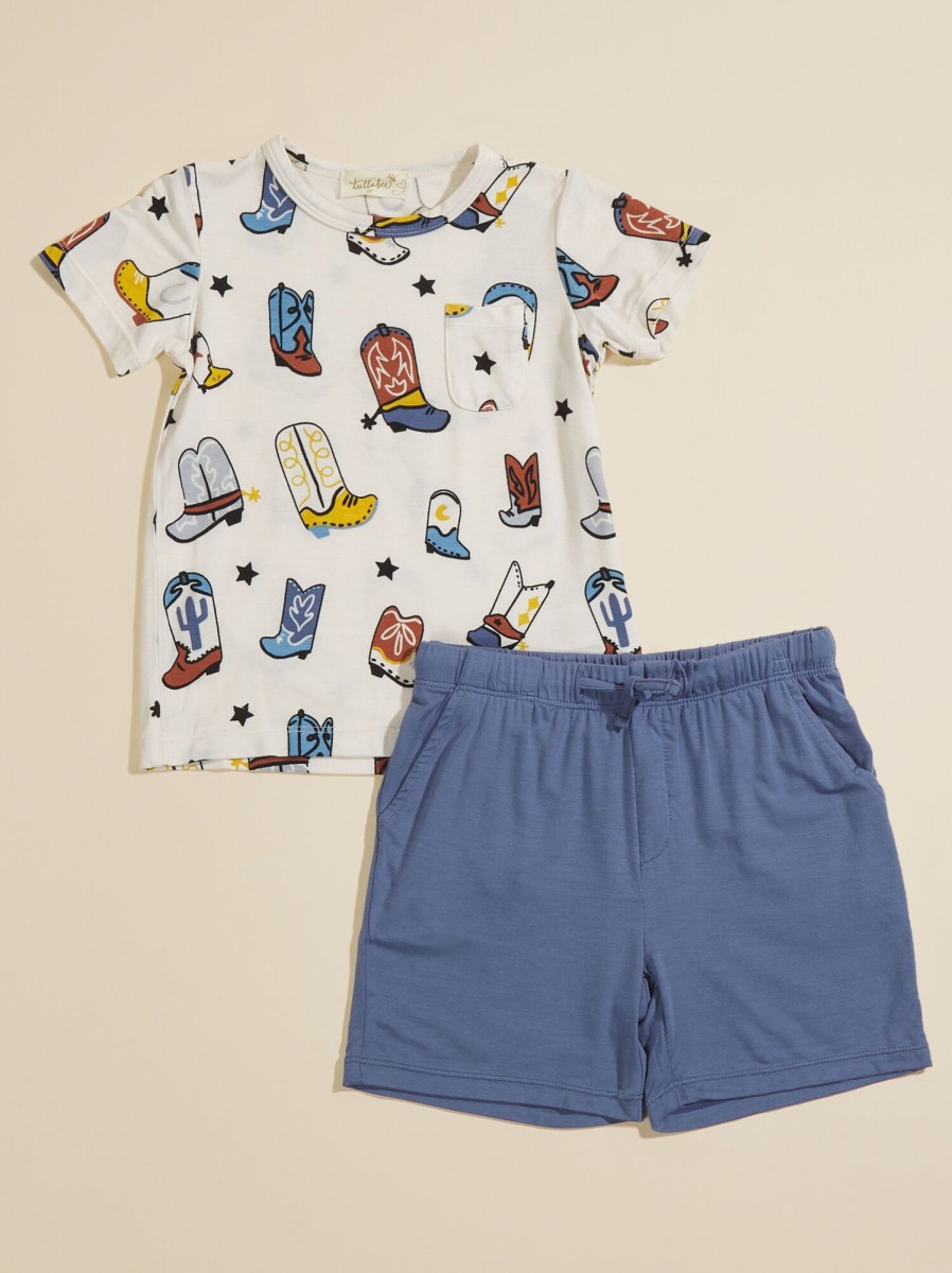 Toddler 2T-5T Tullabee | Cowboy Boots Shorts Set