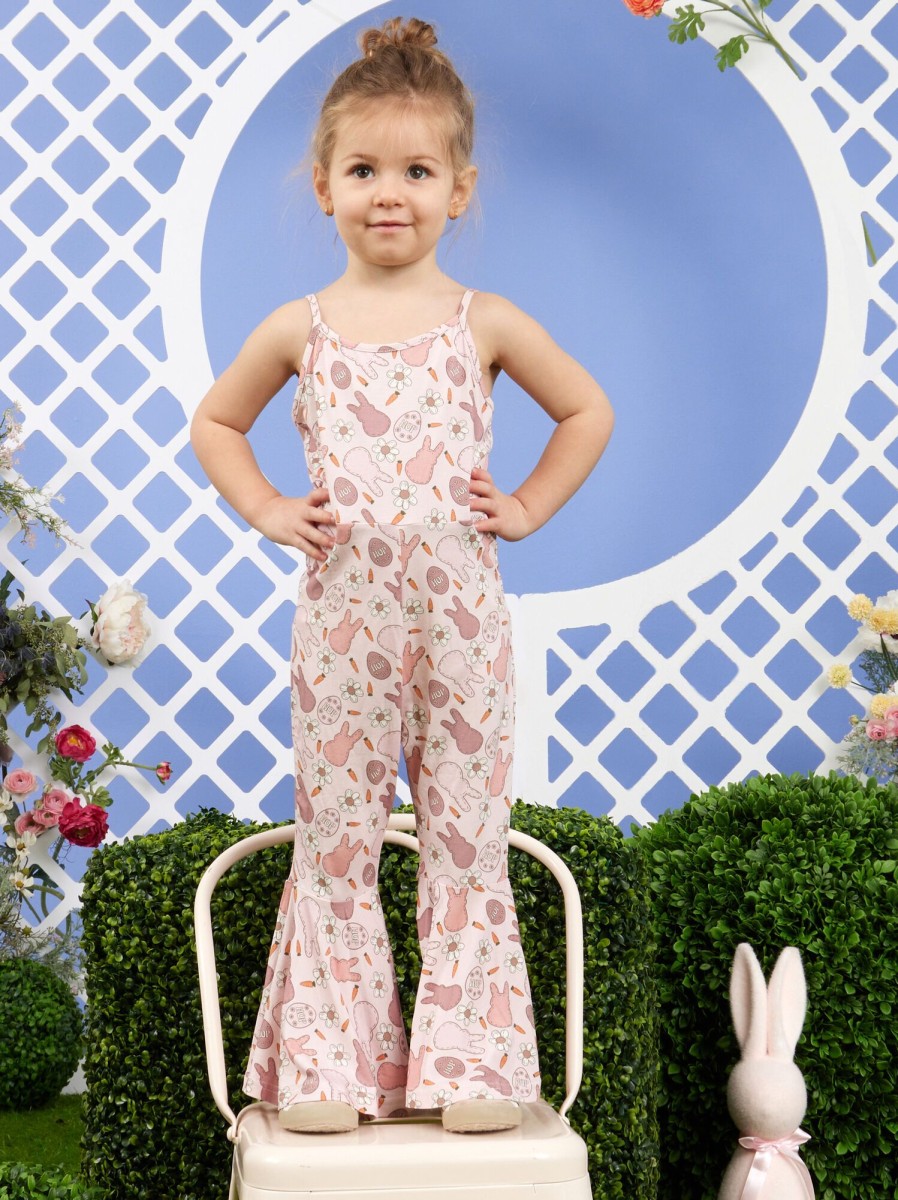 Toddler 2T-5T Tullabee | Groovy Bunny Oversized Jumpsuit