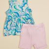 Toddler 2T-5T Tullabee | Stella Swirl Top And Shorts Set