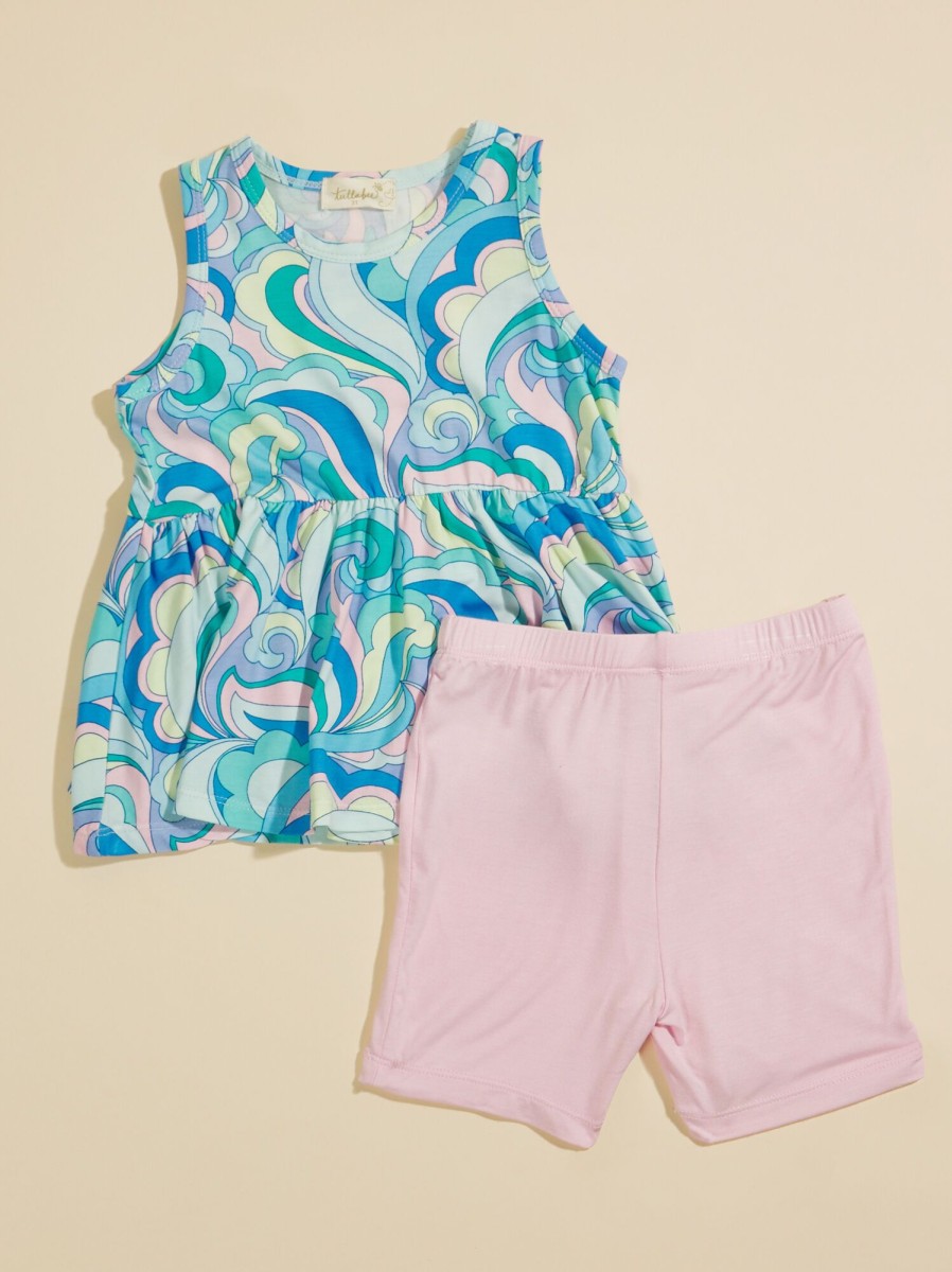 Toddler 2T-5T Tullabee | Stella Swirl Top And Shorts Set