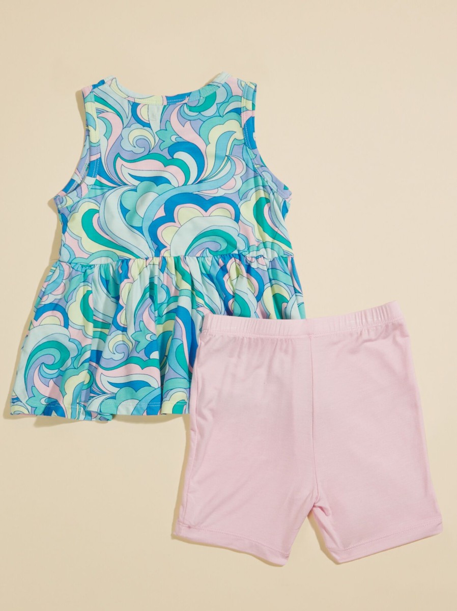 Toddler 2T-5T Tullabee | Stella Swirl Top And Shorts Set